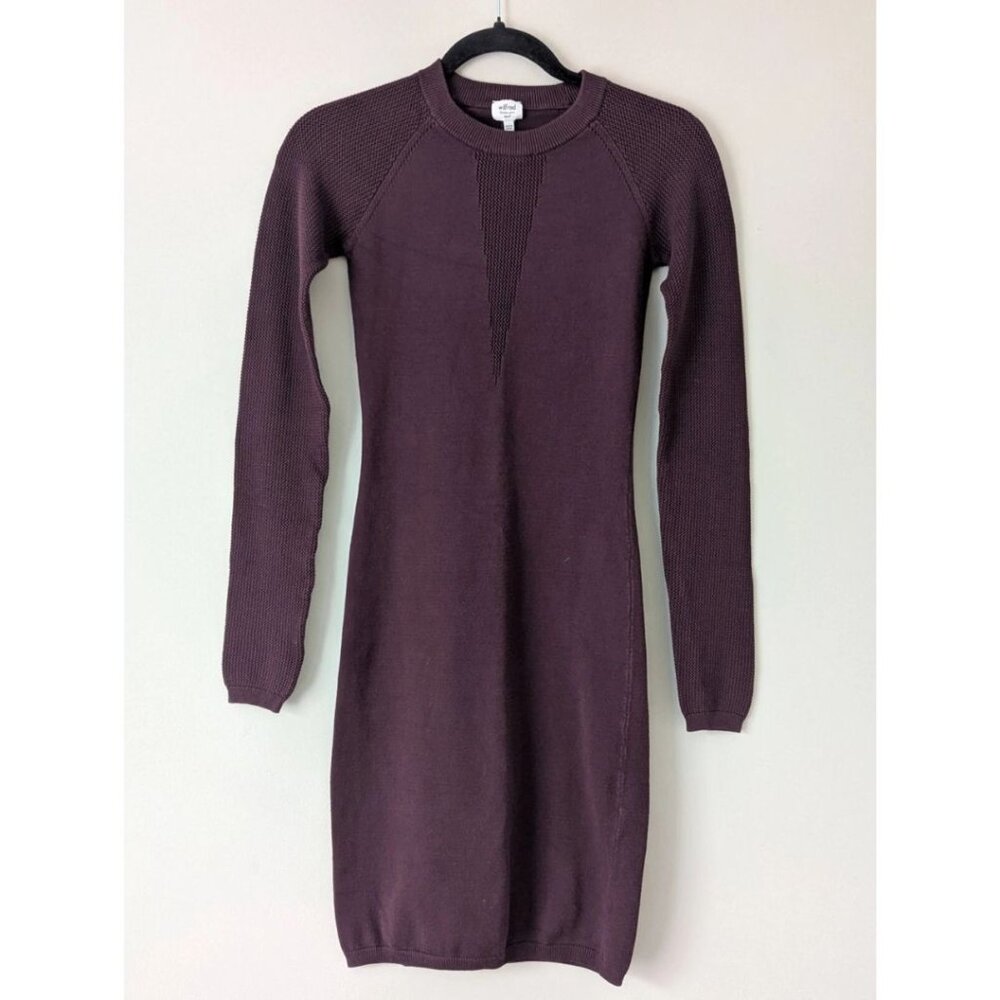 Aritzia Wilfred Women's Dress Sweater Burgundy Perforated Size S (or XS)